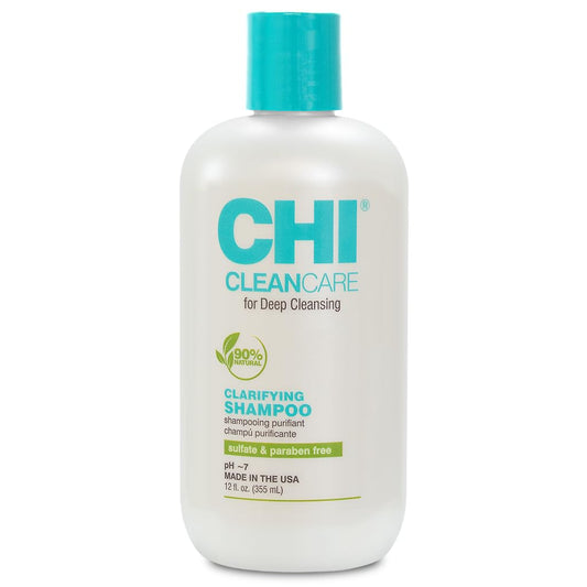 CHI CleanCare bottle front view showing branding and 12 oz size benefit