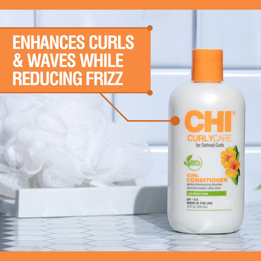 CHI CurlyCare back label displaying ingredients and usage directions
