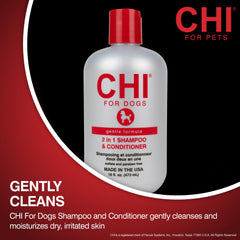 CHI bottle angled with pump demonstrating easy dispensing benefit