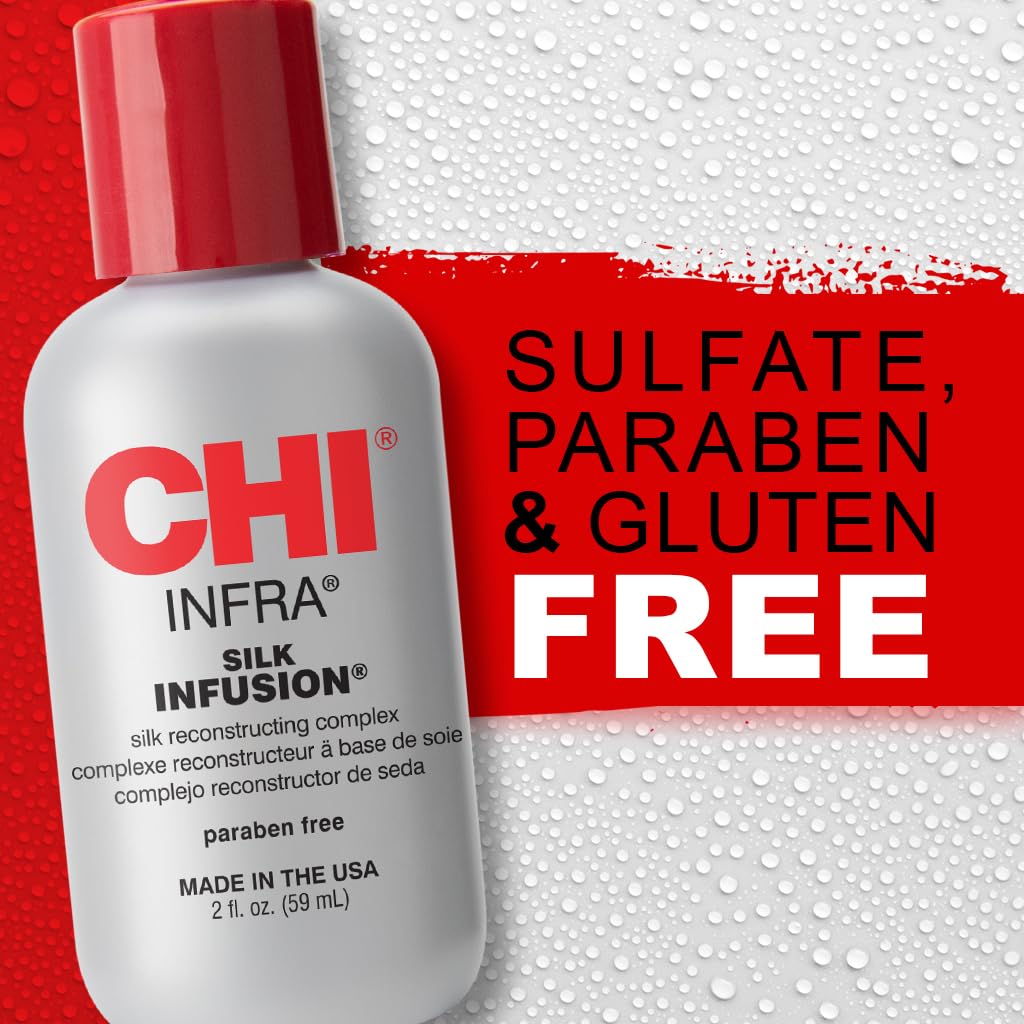 CHI bottle held in hand showing compact 2 oz travel-ready size