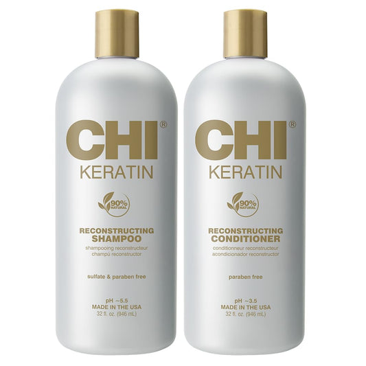 CHI front packaging showing both 32 oz bottles and product benefits