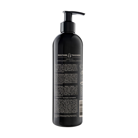 CHI Pour Homme back label close-up highlighting ingredients and instructions