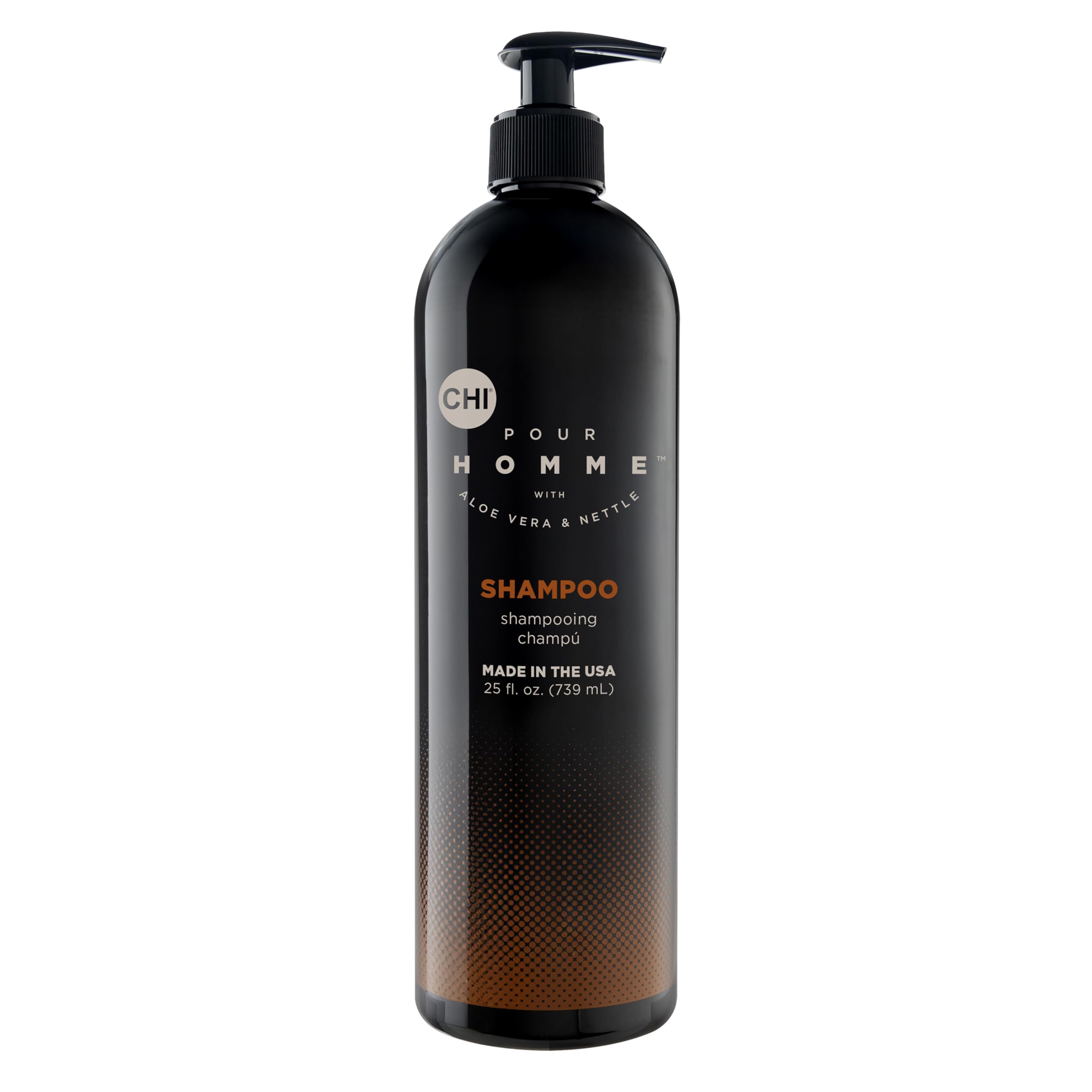 CHI Pour Homme front bottle showing 25 oz and clear branding for daily hydration