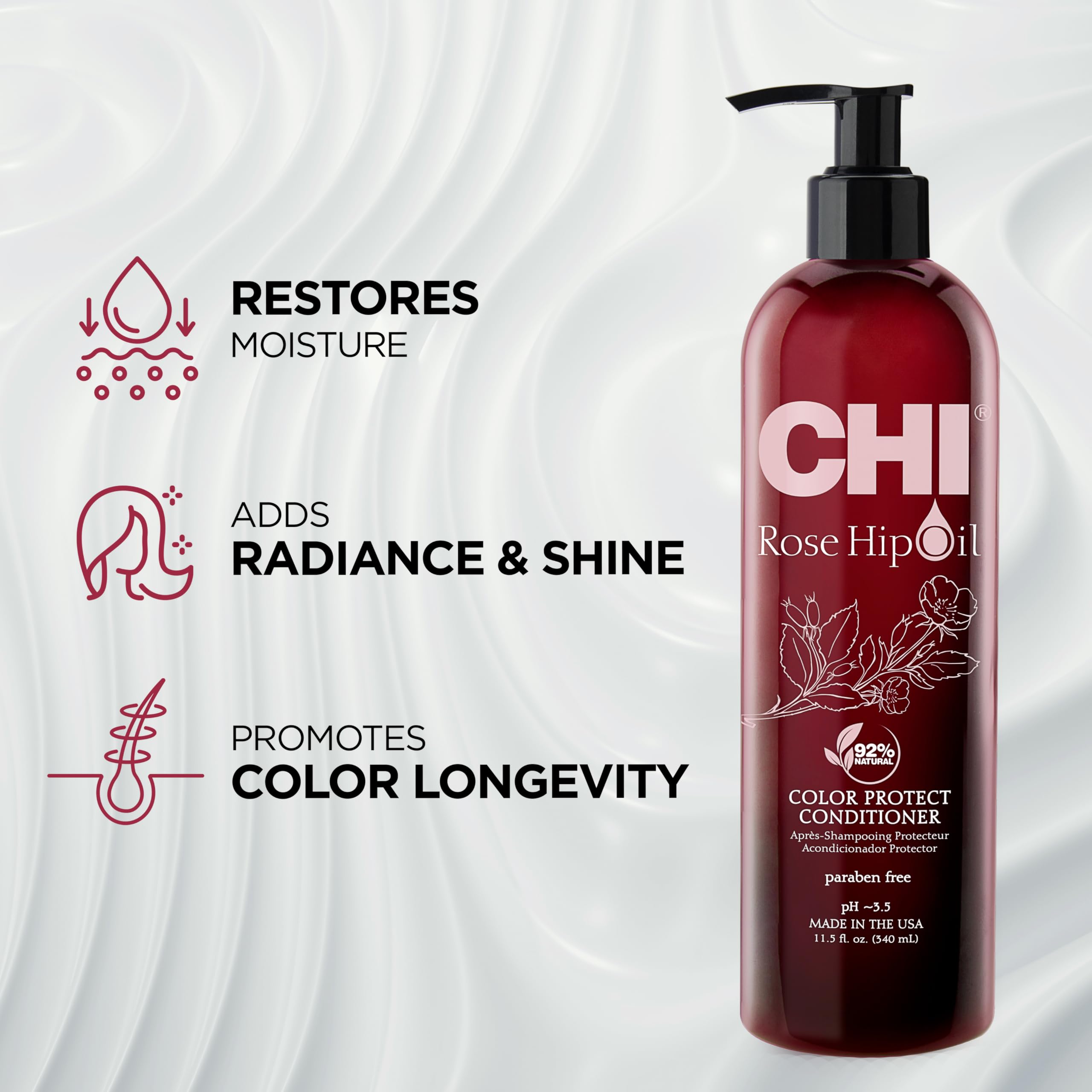 CHI cream texture close-up demonstrating lightweight moisturizing feel