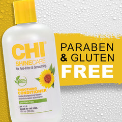 CHI conditioner placed on bathroom shelf in lifestyle setting for styling readiness