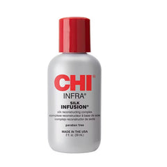 CHI Silk Infusion front bottle showing size and travel-ready benefit