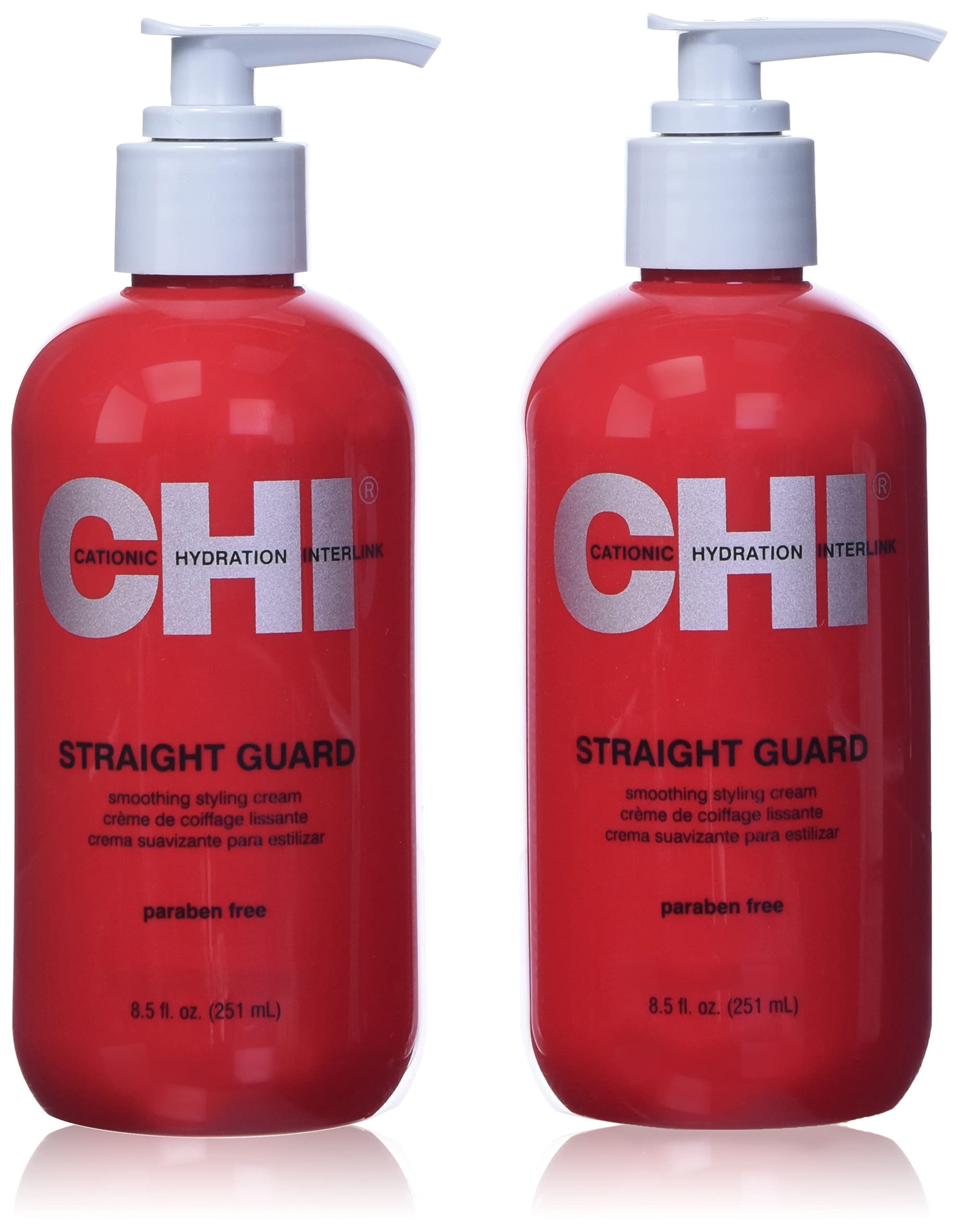 CHI Straight Guard front packaging showing two 8.5oz tubes and benefits