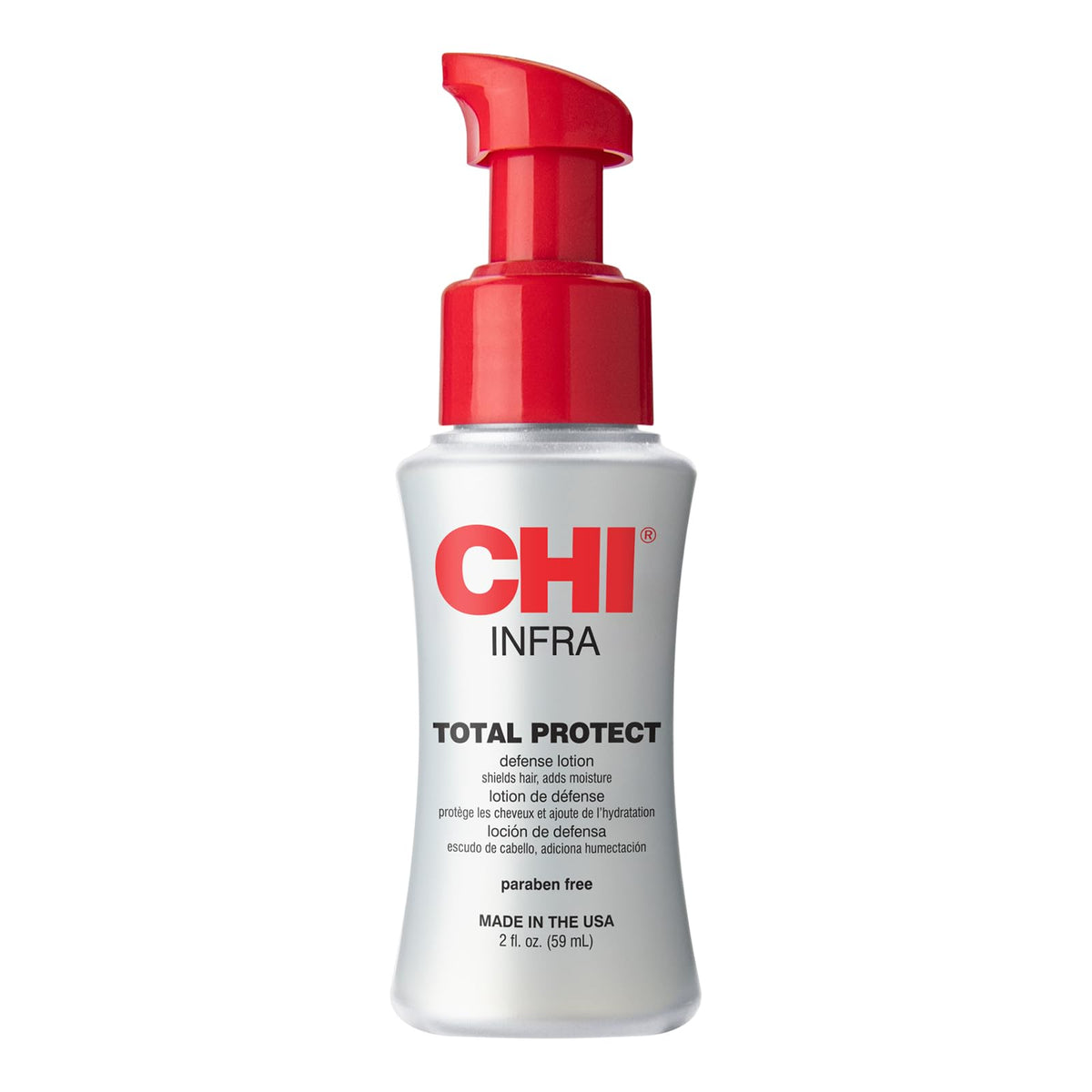 CHI Total Protect Defense front bottle shows product benefits and compact 2 oz size