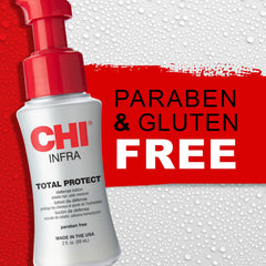 CHI product placed in a salon setting conveying professional performance and shine