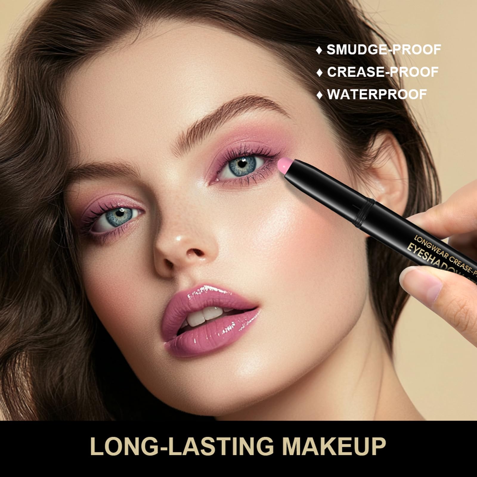 Chifure used as eyeliner showing defined lash line and long-lasting wear benefit