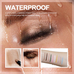 Close-up of Chifure blended on eyelid highlighting natural shimmer and matte balance