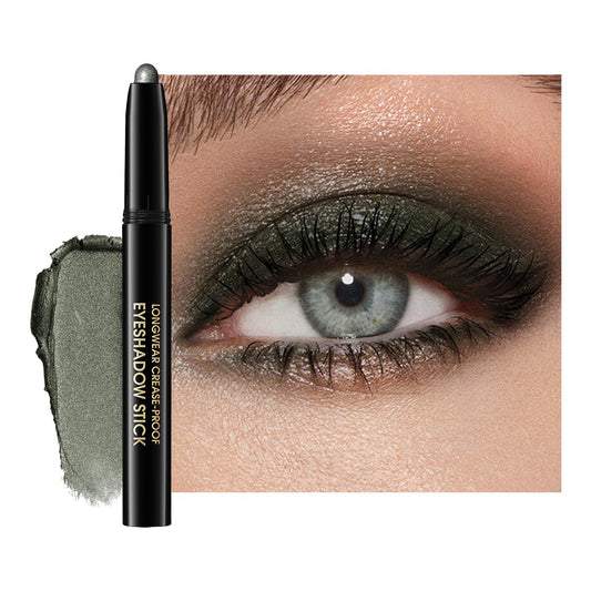 Chifure eyeshadow stick bottle green front view showing compact benefit