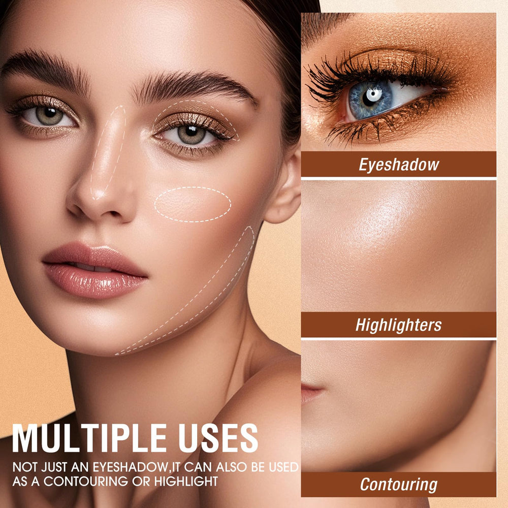 Model applying Chifure eyeshadow stick on eyelid demonstrating easy application