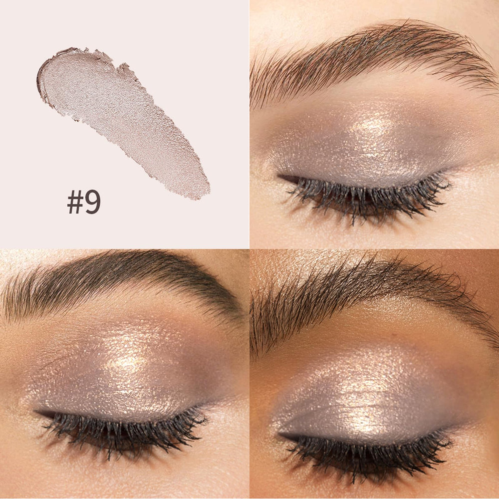 Chifure eyeshadow stick swatch on forearm displaying champagne shimmer and long-lasting payoff