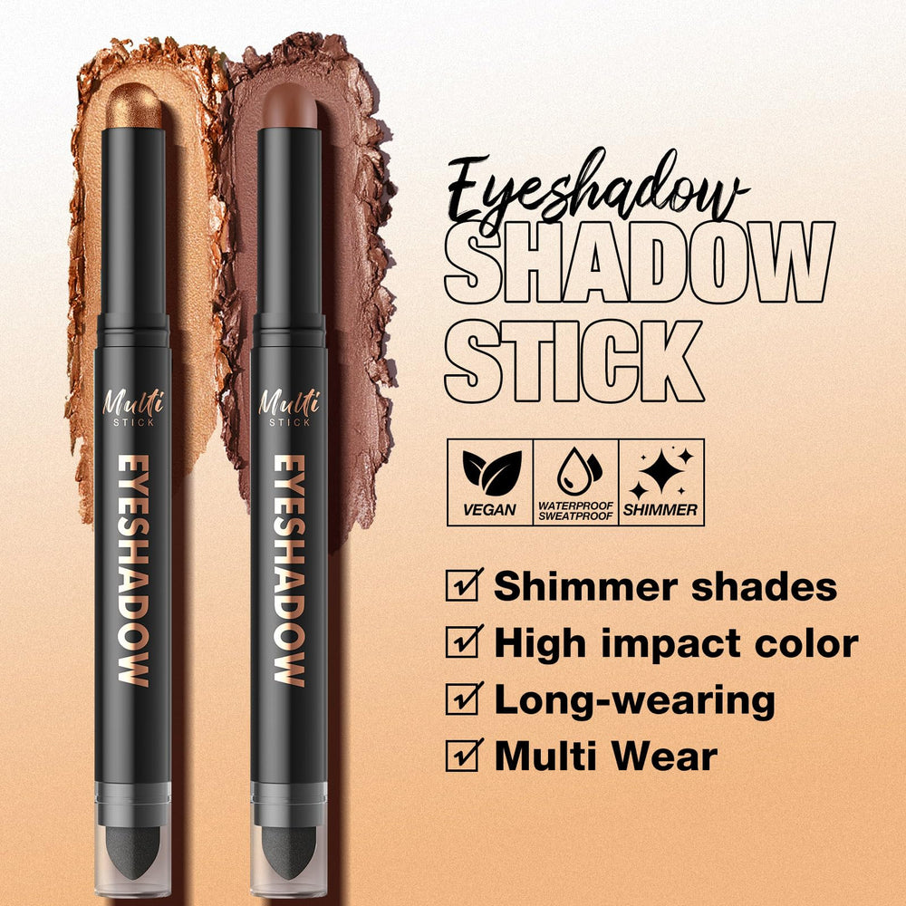 Chifure eyeshadow stick tip close-up showing creamy shimmer texture