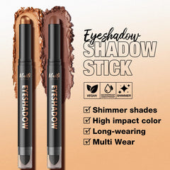 Chifure eyeshadow stick tip close-up showing creamy shimmer texture