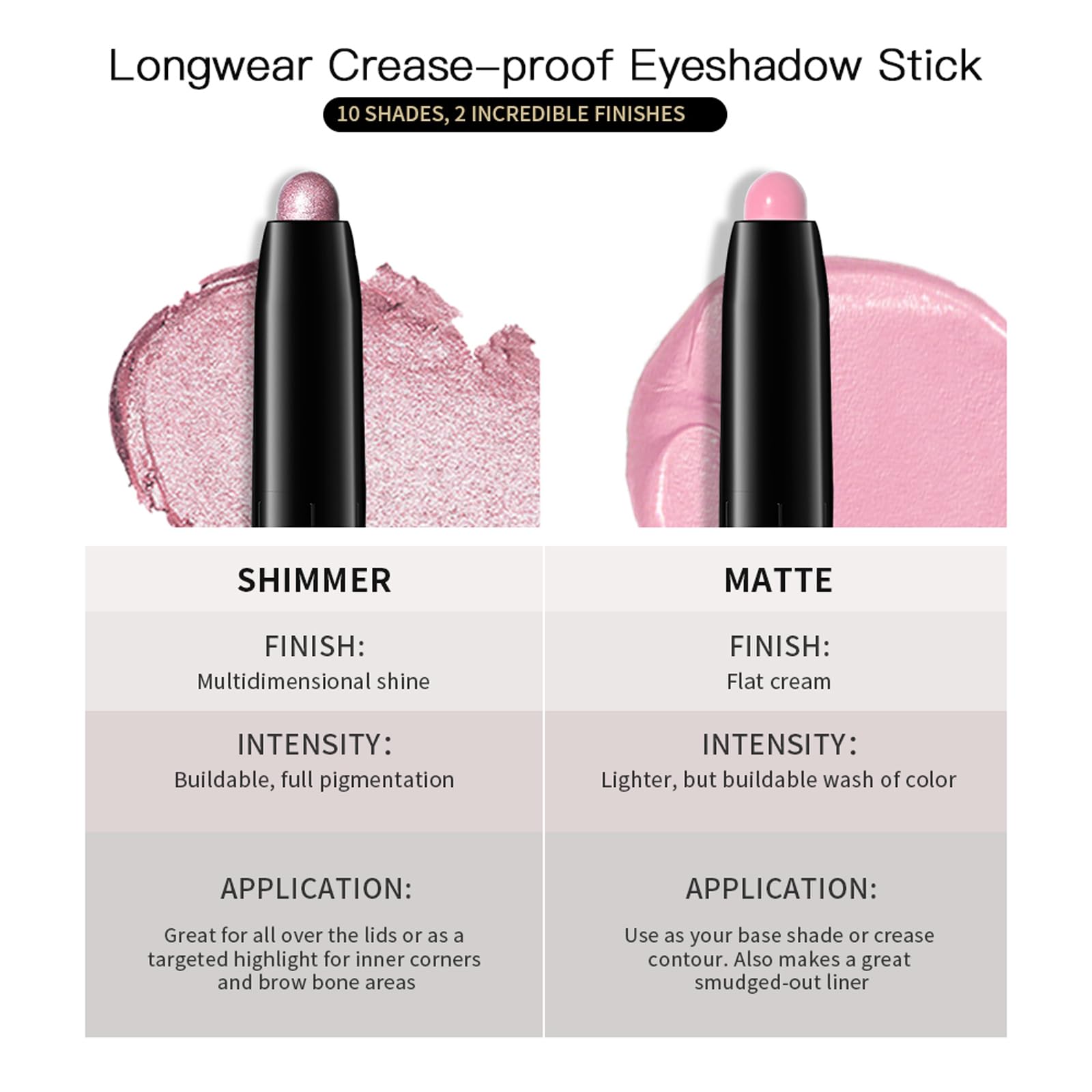 Chifure eyeshadow stick on vanity with brush showing everyday routine convenience