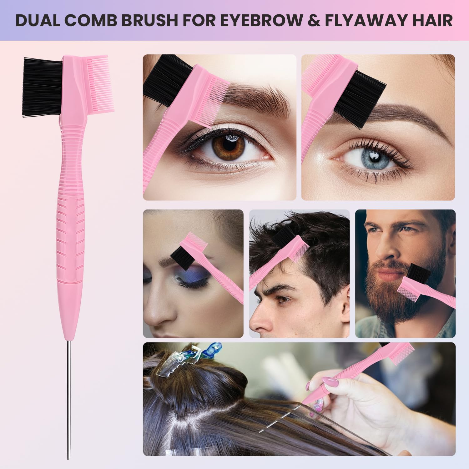 CHIKYO dual comb applying color and touch-ups for neat coloring benefit