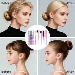 CHIKYO wax stick close-up demonstrating smooth glide for flyaway control benefit