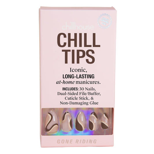 Chillhouse front packaging of Gone Riding press-on kit shows complete set and branding