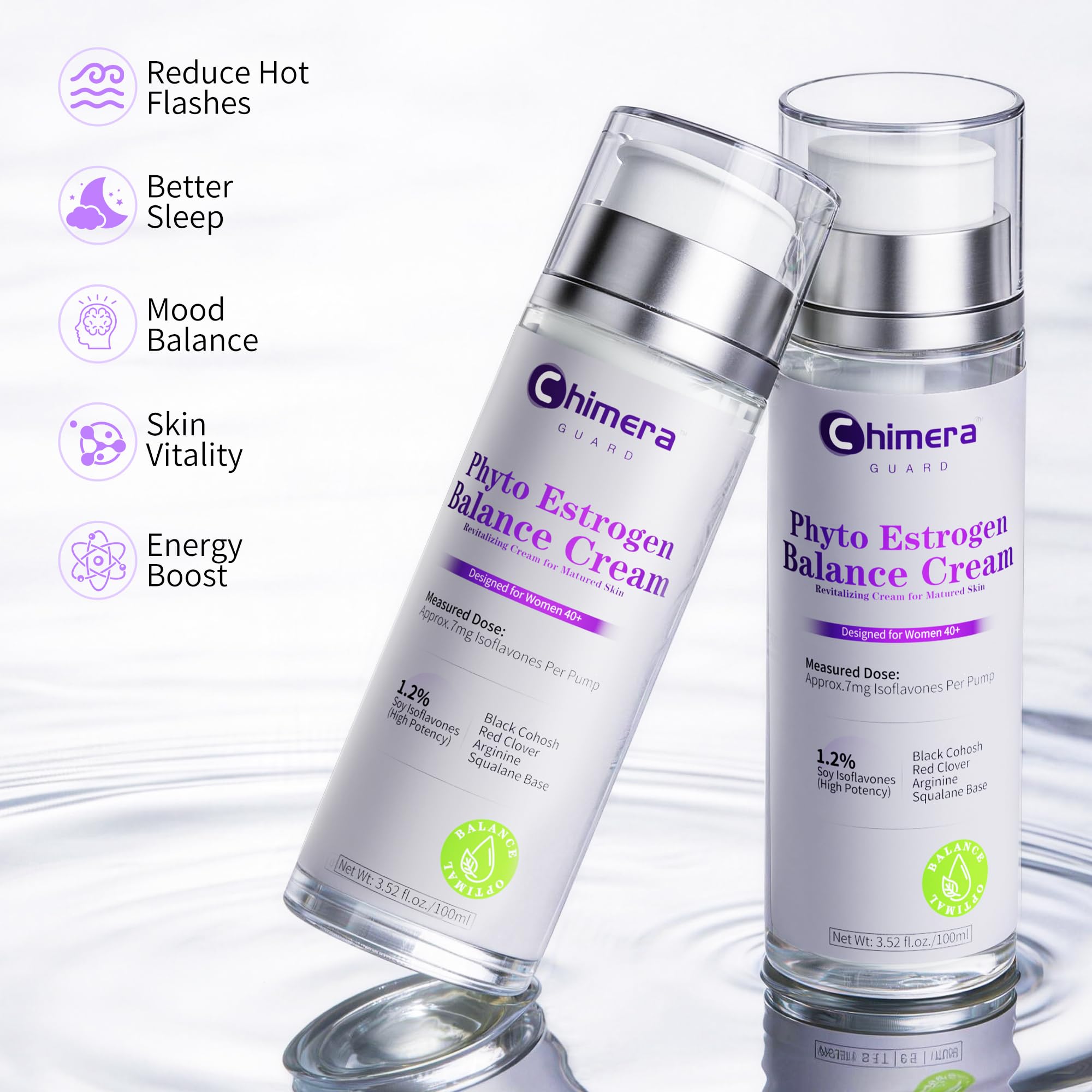 Chimera GUARD pump close-up illustrating precise dose and no-waste dispensing