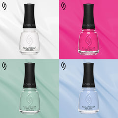 China Glaze label and packaging showing 21-free formula benefits
