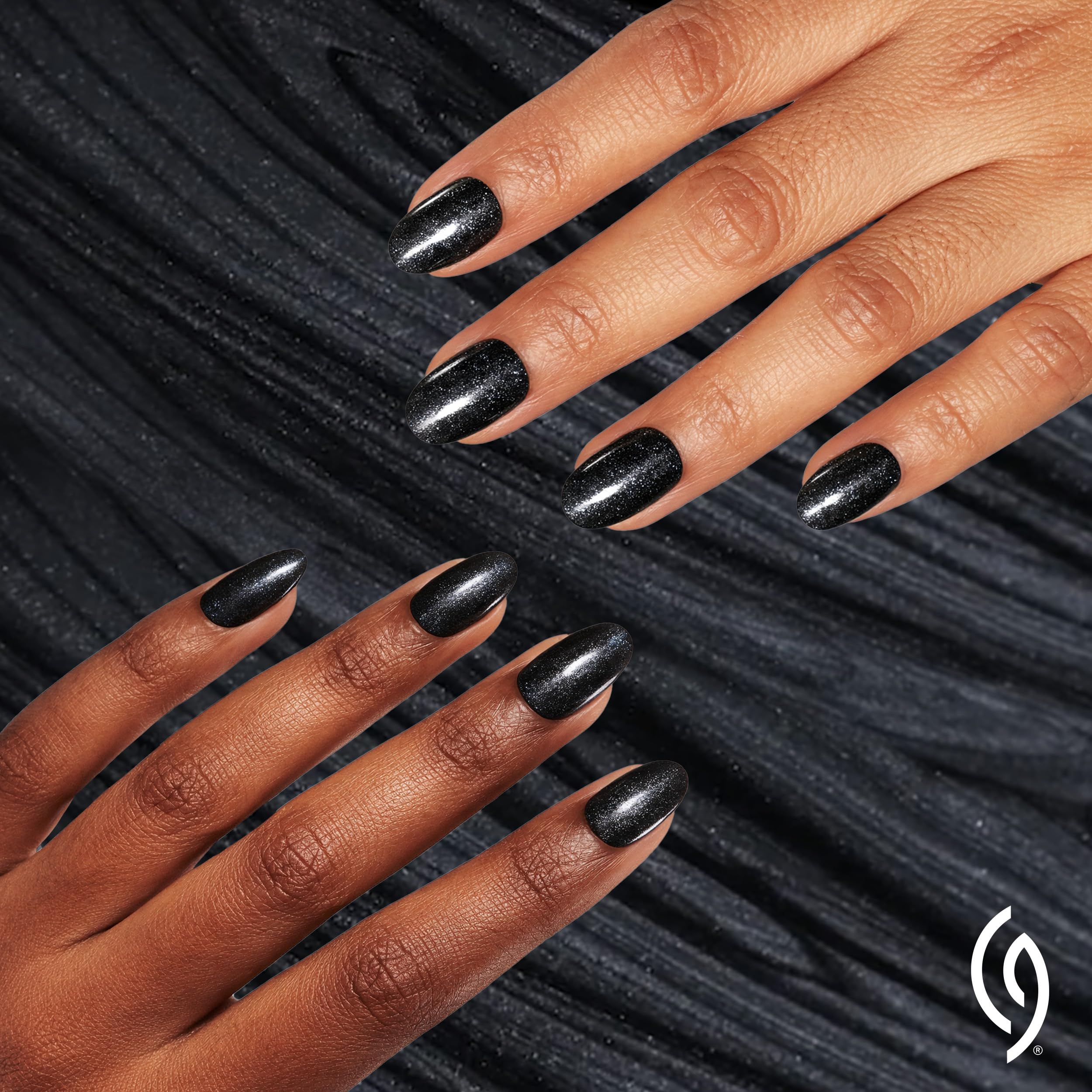 China Glaze brush applying Black Diamond for smooth, streak-free coverage benefit