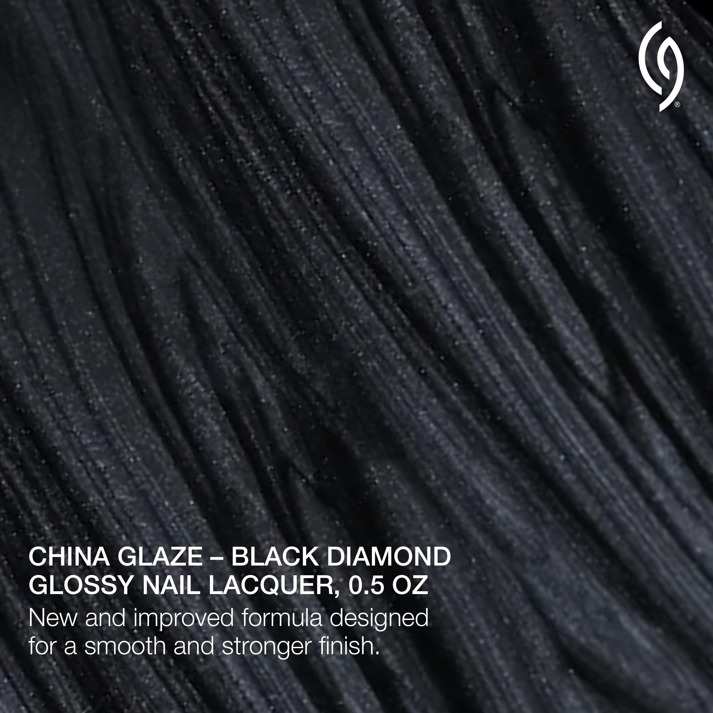 China Glaze close-up of glitter texture showing fine shimmer and glossy finish advantage