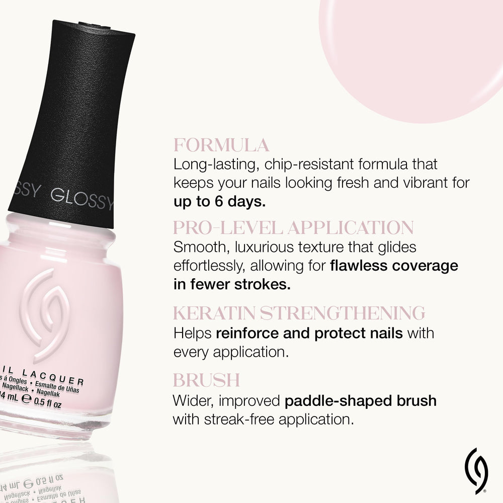 China Glaze angled bottle showing label and quick-dry glossy effect