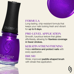 China Glaze applied on nails mid-application showing smooth, streak-free coverage