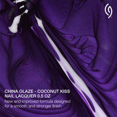 China Glaze swatch on skin highlighting rich violet pigment and shimmer