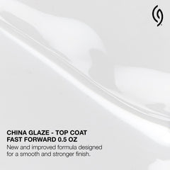 China Glaze glossy top coat layer reflecting high shine over color