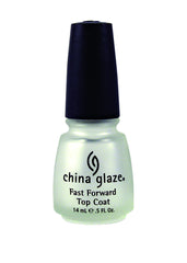 China Glaze top coat in use on nails providing quick-dry benefit