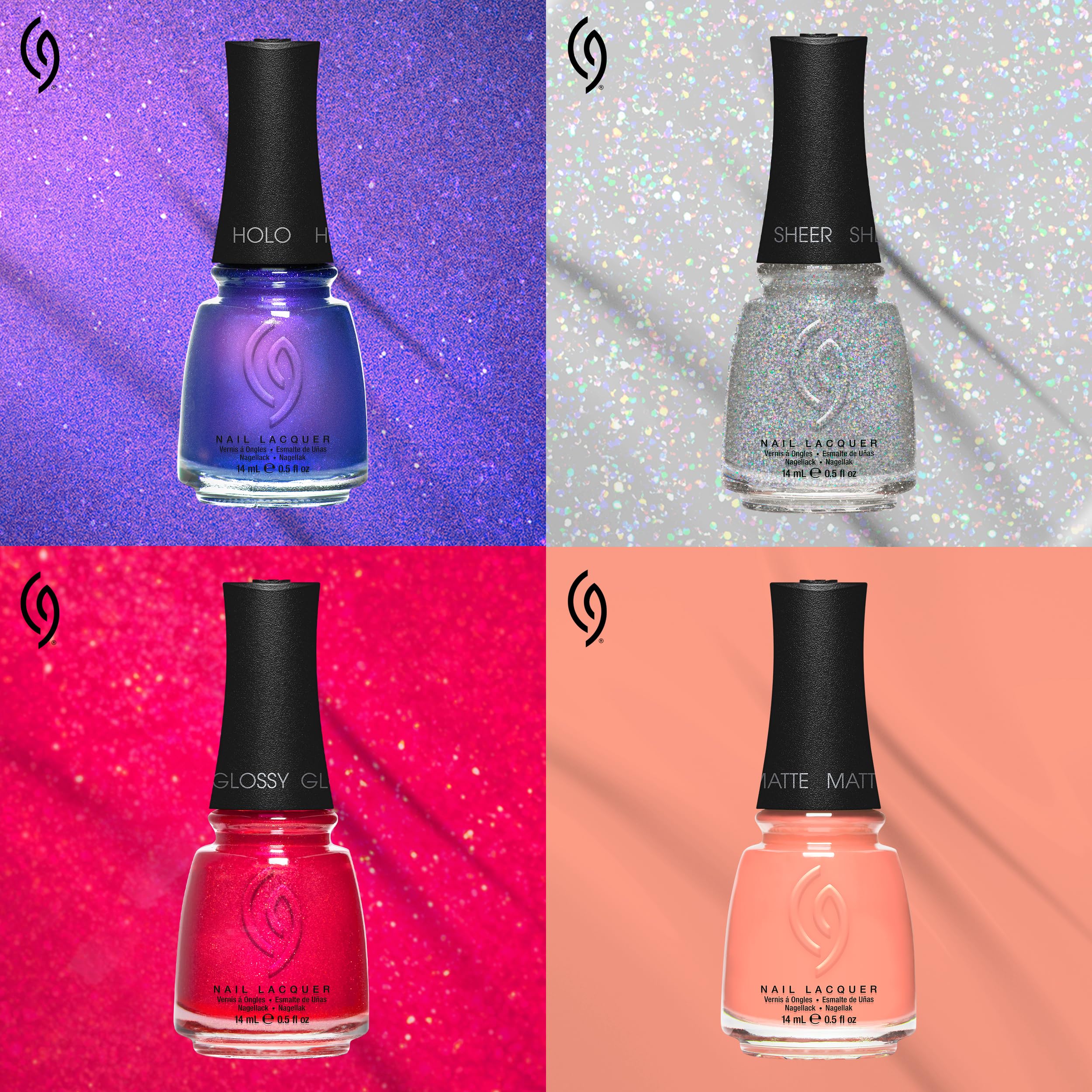China Glaze bottle next to hand for size and coverage comparison benefit
