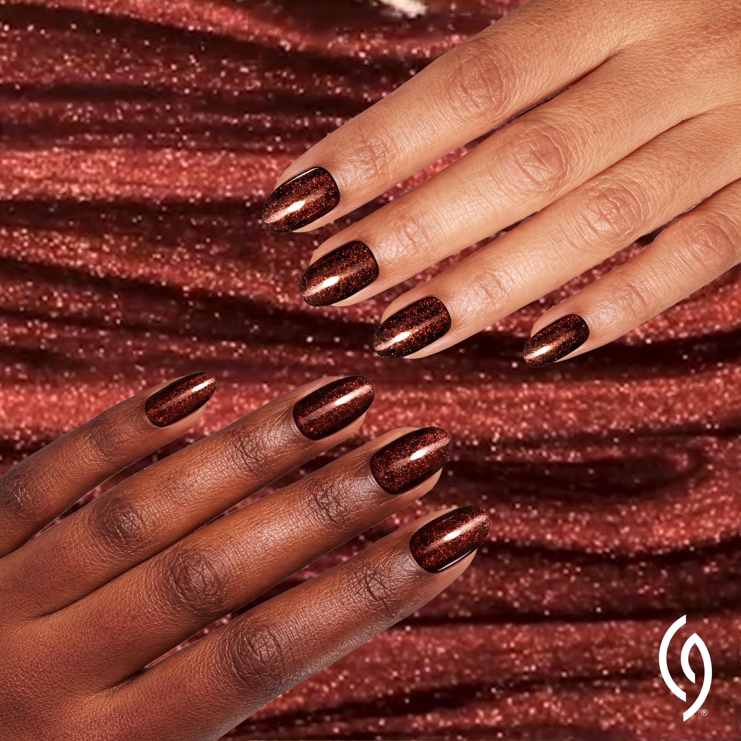 China Glaze brush stroke of Golden Acorn demonstrating smooth application