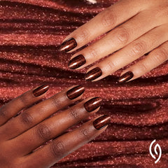 China Glaze brush stroke of Golden Acorn demonstrating smooth application