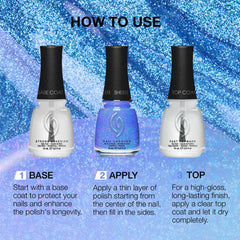 China Glaze bottle beside a ruler showing the compact 0.5 fl oz size