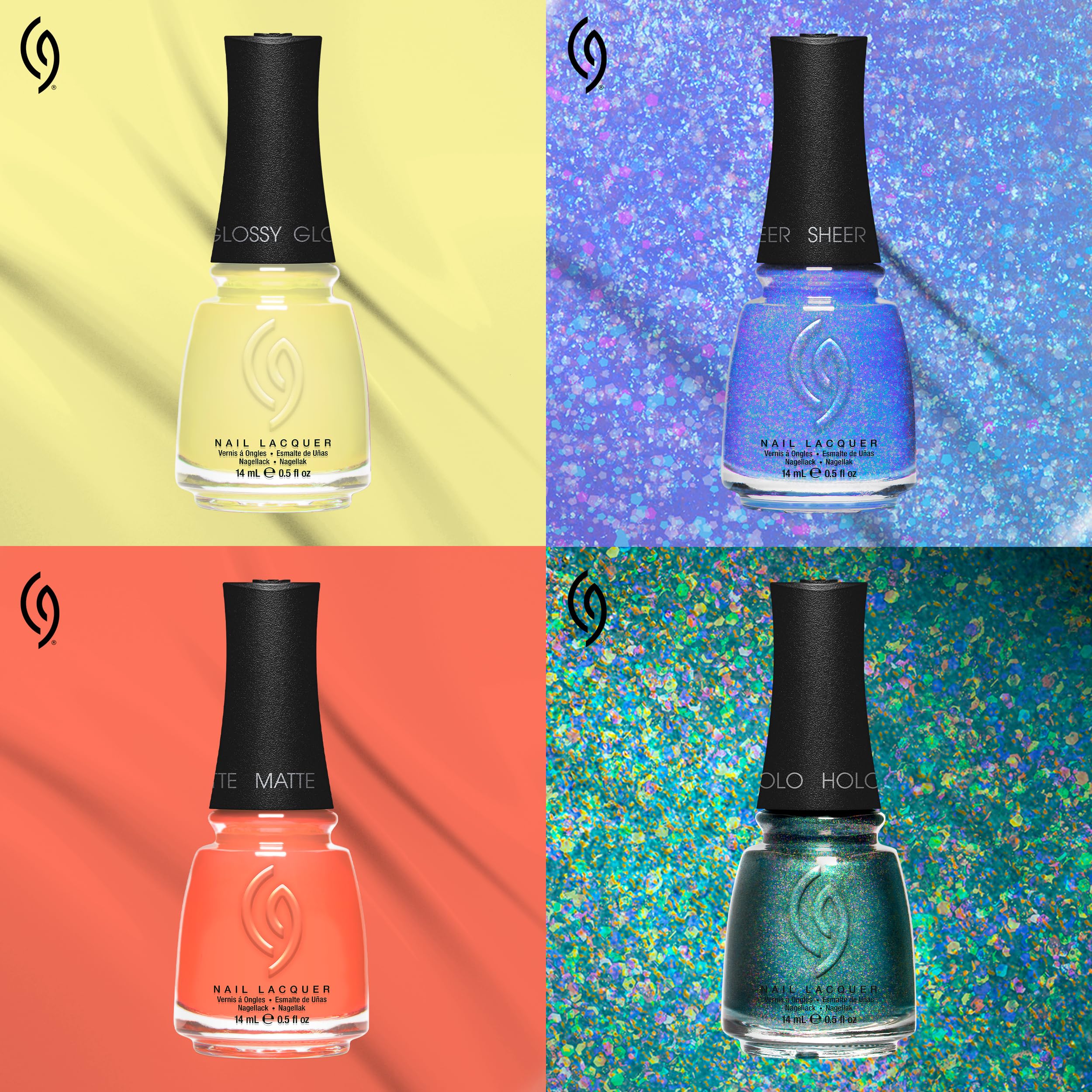 China Glaze manicure lifestyle scene showing salon-quality nude-pink nails