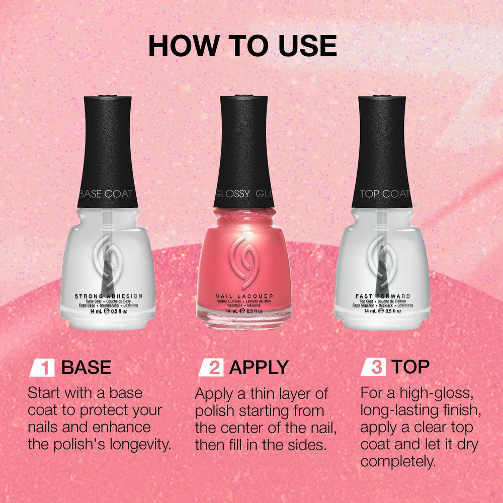 China Glaze bottle next to ruler showing 0.5 fl oz scale