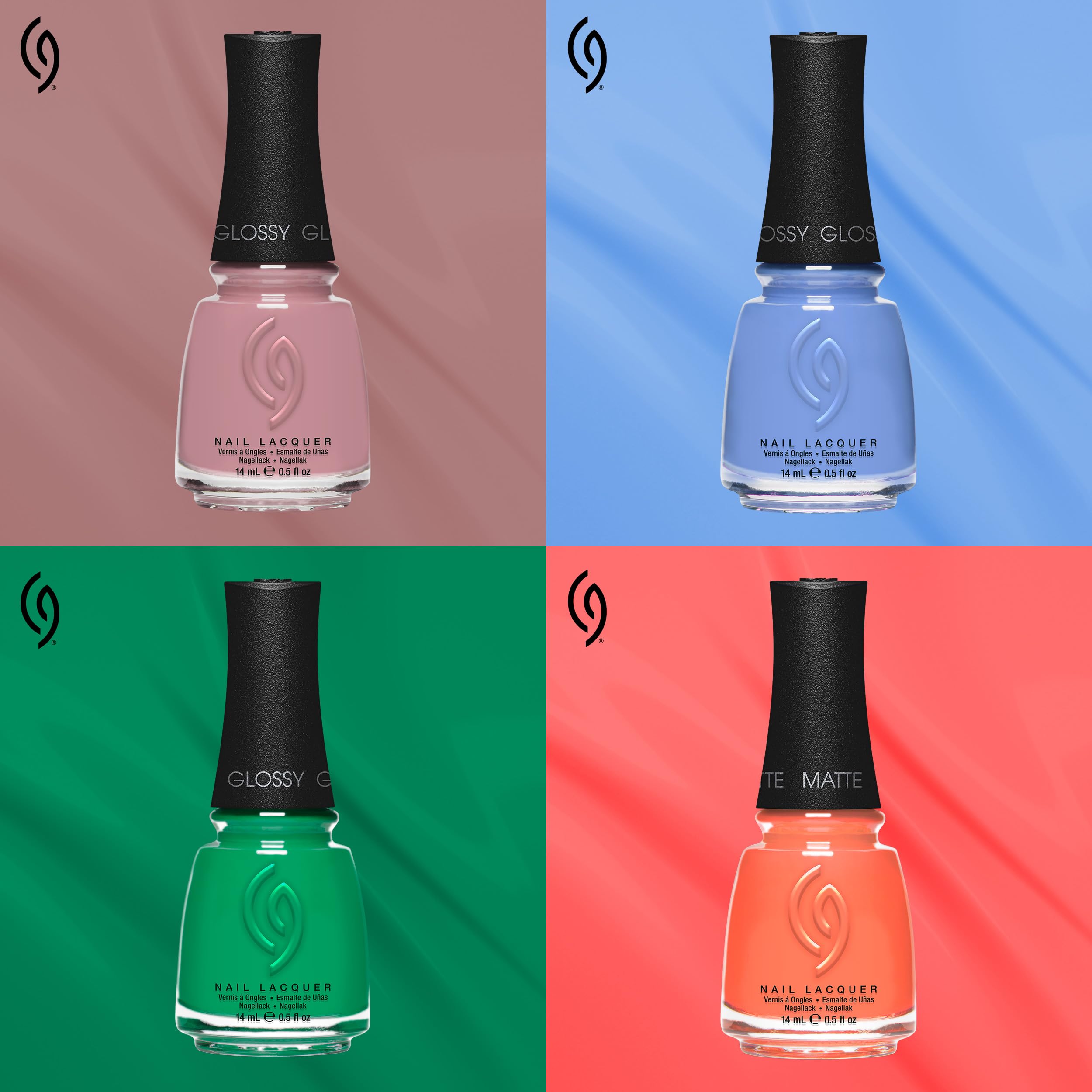 China Glaze bottle in salon setting indicating professional-quality performance