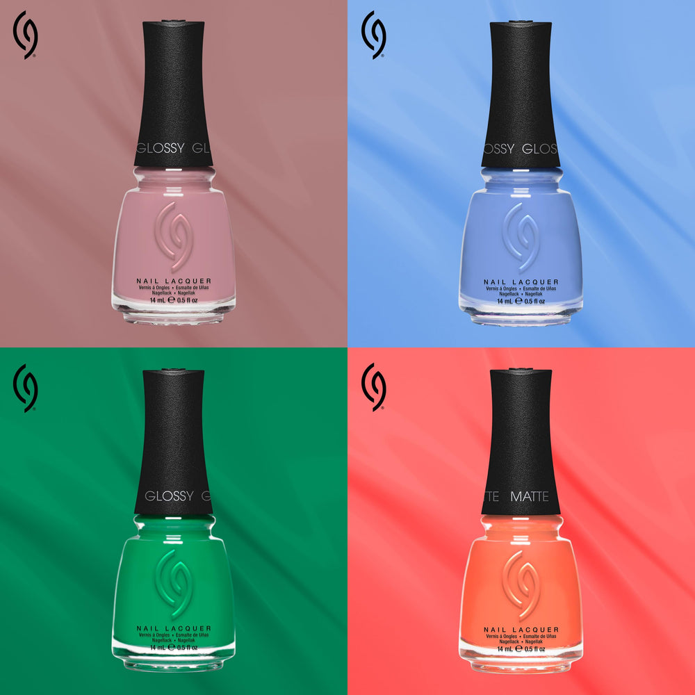 China Glaze bottle in salon setting indicating professional-quality performance