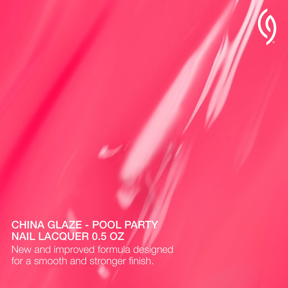 China Glaze swatch on nail wheel showing true neon coral-pink payoff