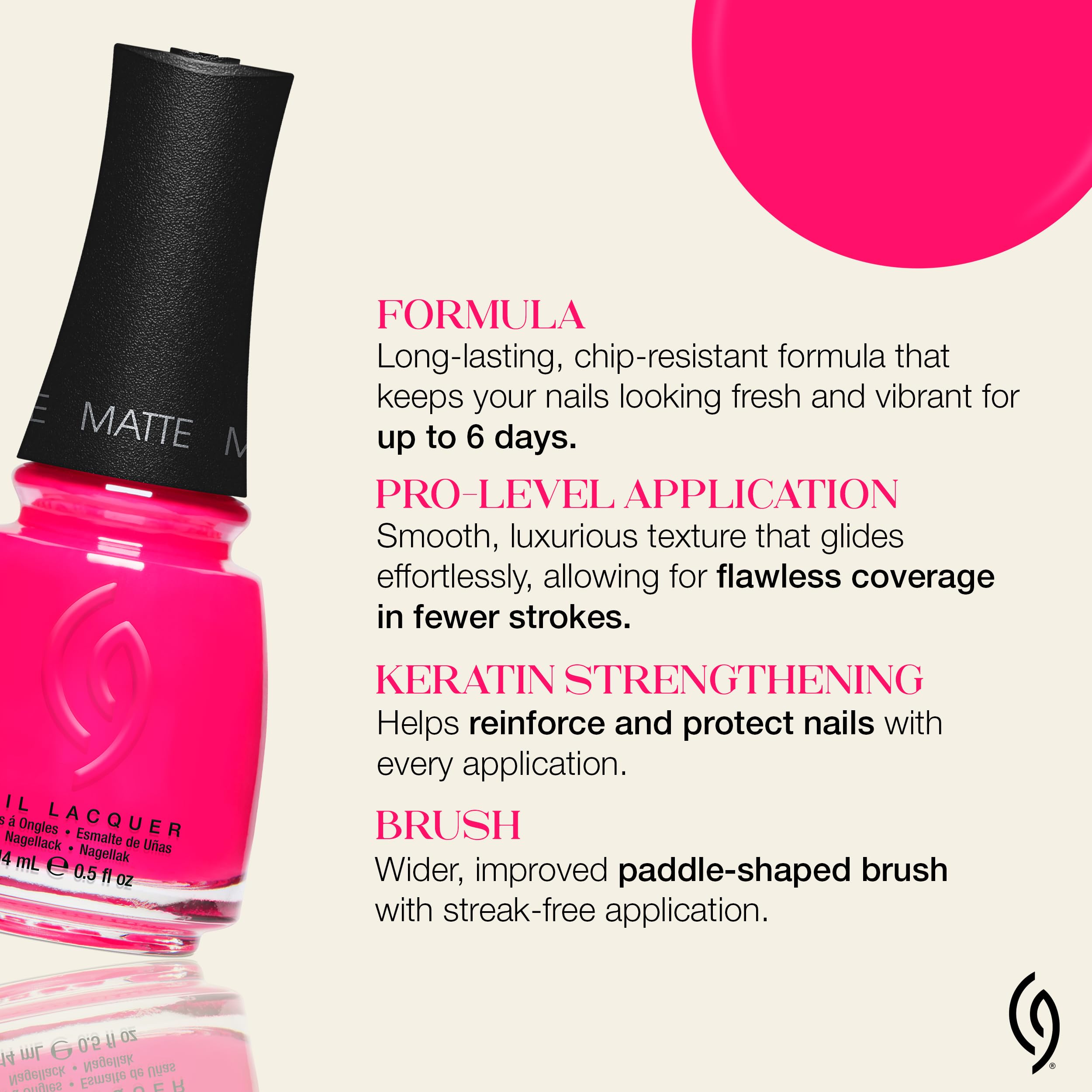 China Glaze on model nails showcasing bold neon pink manicure for parties