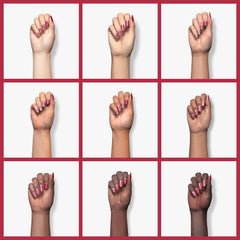 China Glaze swatch on nail wheel showing shade options and buildability