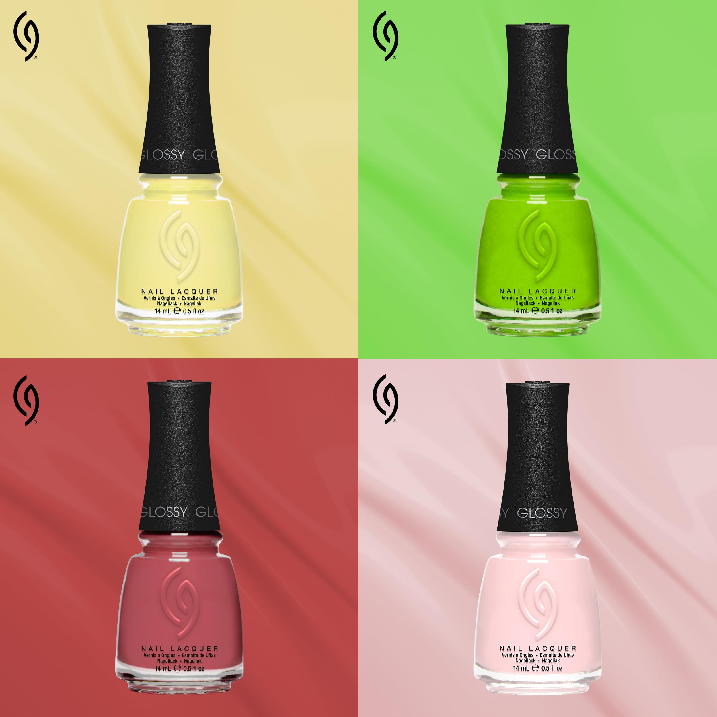 China Glaze bottle next to a coin for scale illustrating 0.5 fl oz size