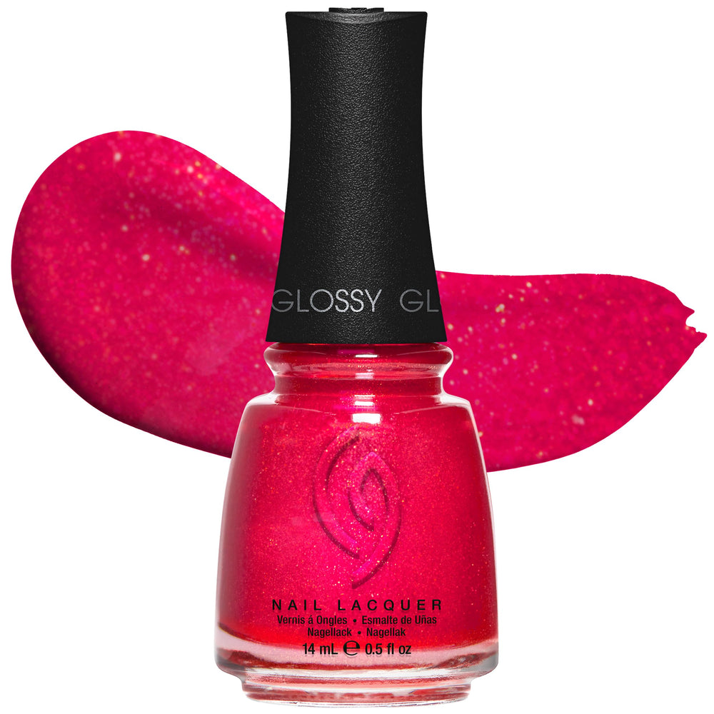 China Glaze front bottle showing deep fuchsia color and glossy finish