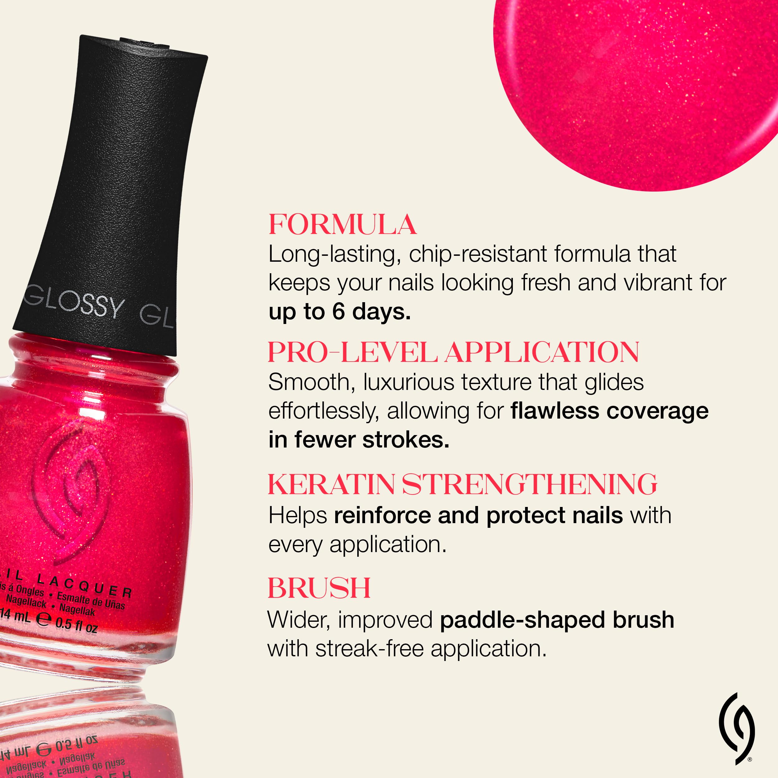 China Glaze painted nails on hand demonstrating vibrant wearable color