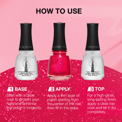 China Glaze bottle next to ruler showing the 0.5 fl oz size