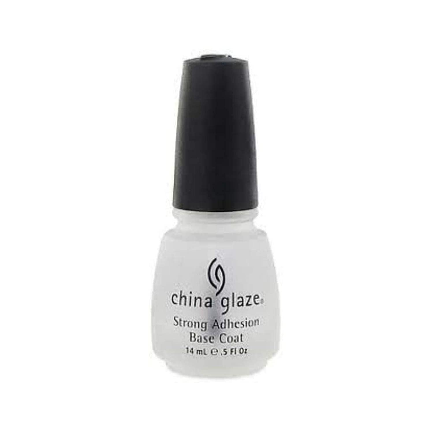China Glaze bottle front view showing brand and base coat for reliable adhesion