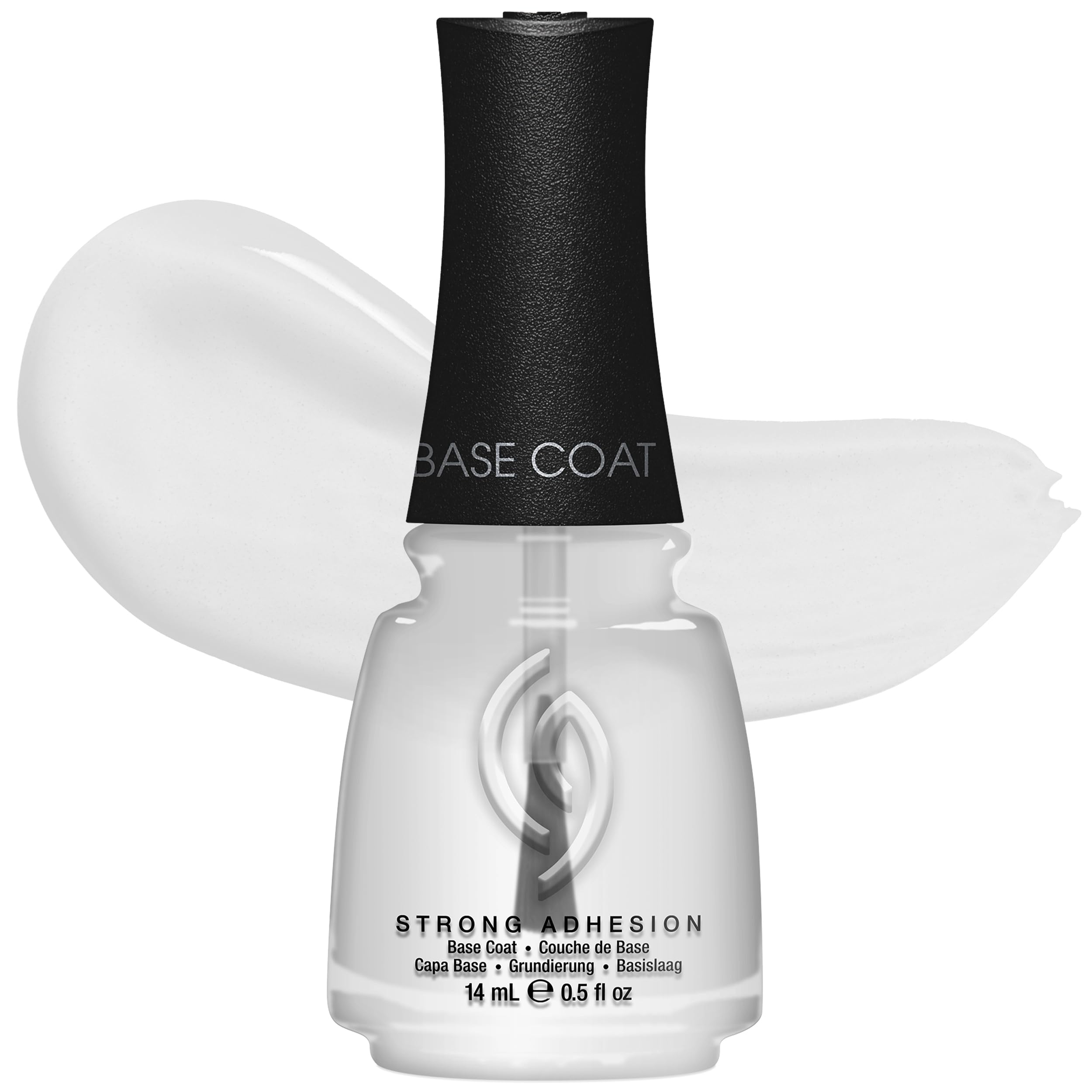 China Glaze bottle front view showing clear bonding base coat and label benefit